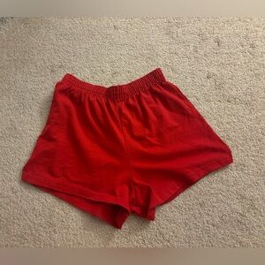 soffe red shorts size small